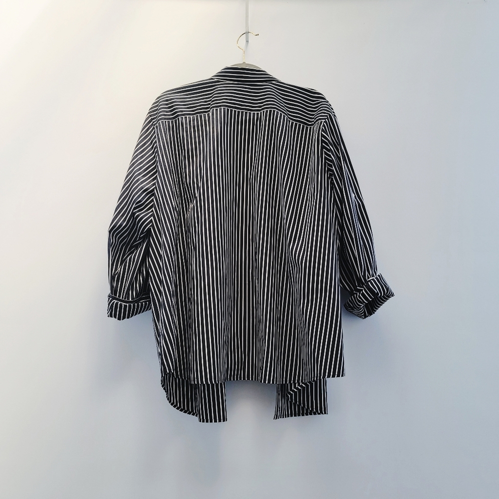 Lauren Ralph Lauren Classic Striped Button Down Shirt Size 3X Navy Blue Preppy - Picture 11 of 15